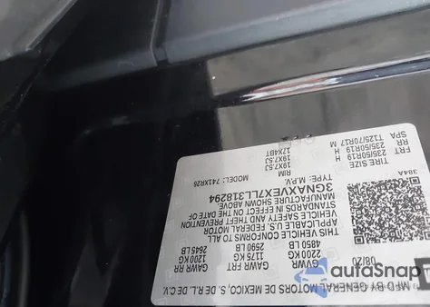 2020 Chevrolet Equinox Awd Lt 2.0L Turbo from USA, damaged, VIN 3GNAXVEX7LL318294